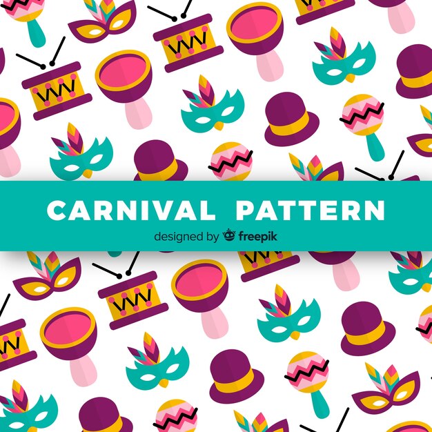 Vetor grátis padrão simples de carnaval brasileiro
