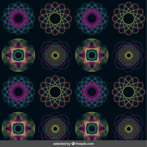 Vetor grátis padrão spirograph