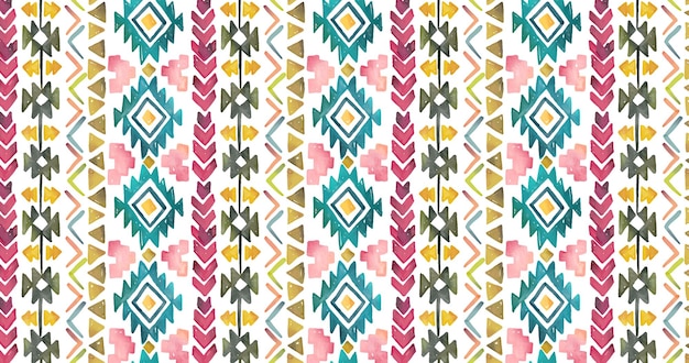 Padrão tribal aquarela boho