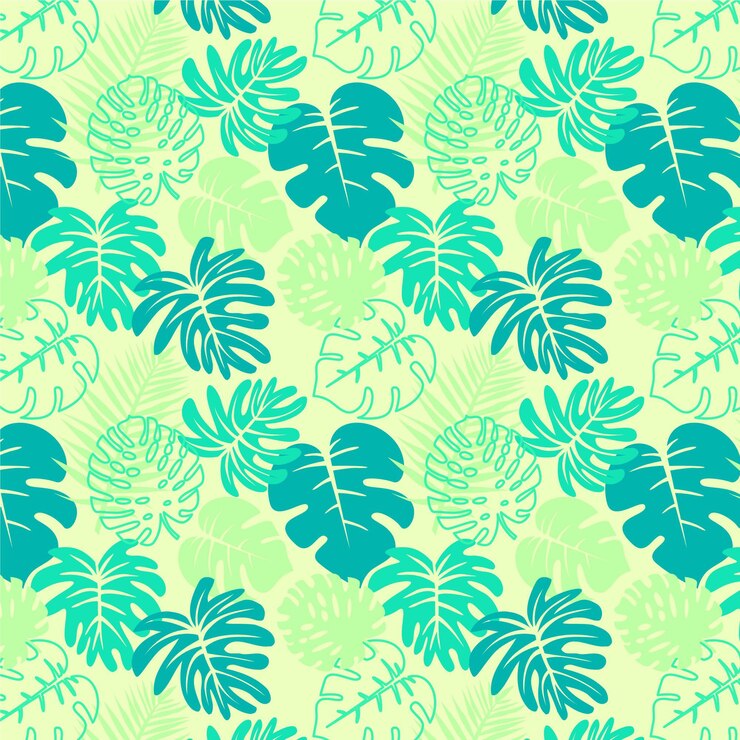 Vetor grátis padrão tropical plano de verão