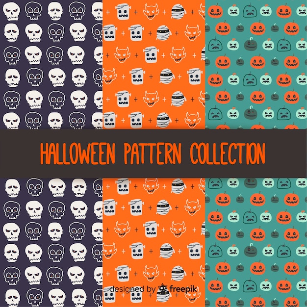 Padrões de halloween com desenhos