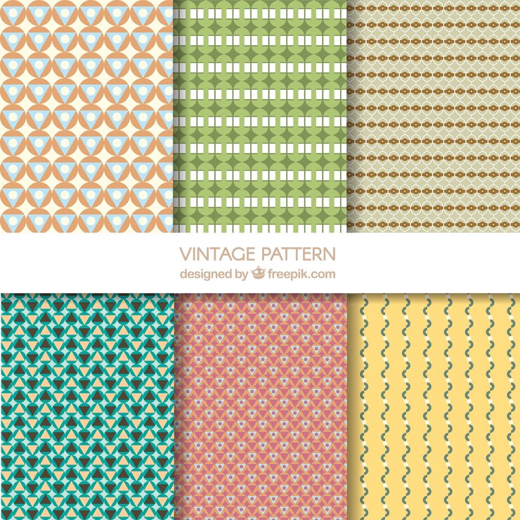 Vetor grátis padrões decorativos de formas abstratas