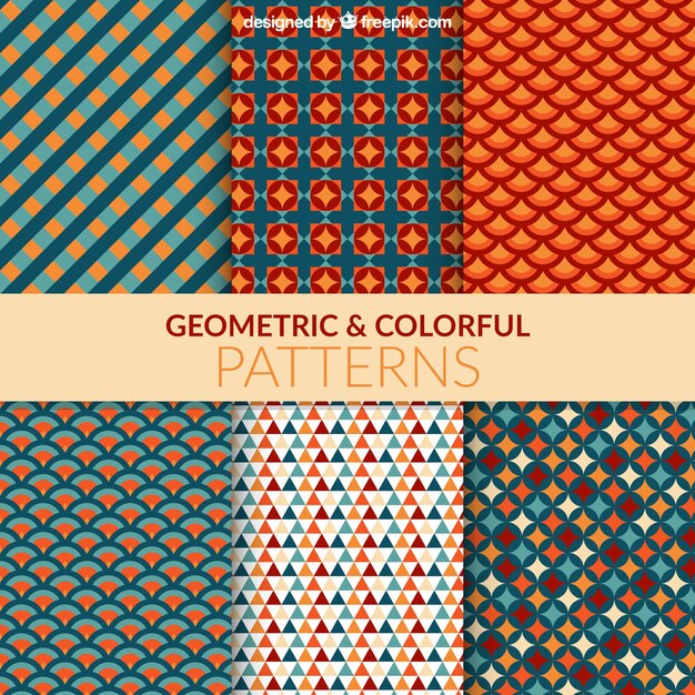Padrões geométricos e coloridos