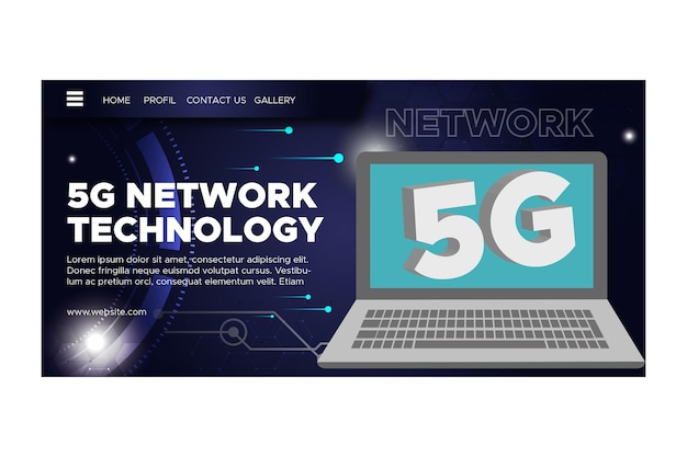 Vetor grátis página de destino 5g