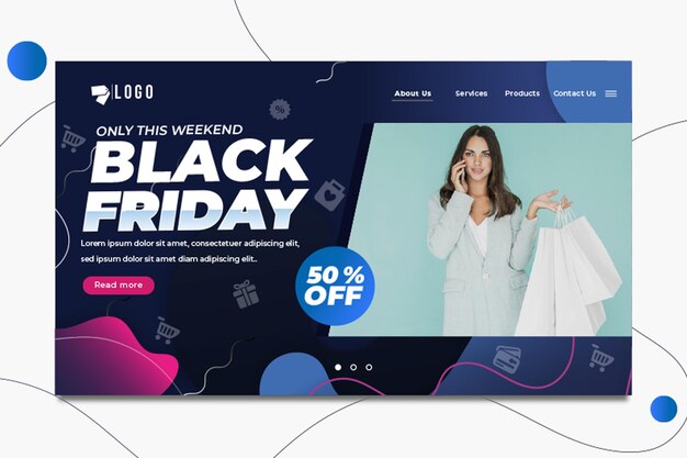 Página de destino da Black Friday