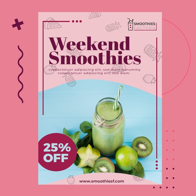 Página de destino da fábrica de smoothies