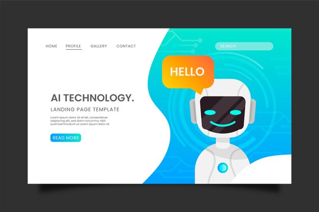 Página de destino da inteligência artificial