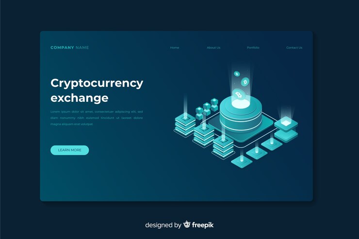 Vetor grátis página de destino de criptografia