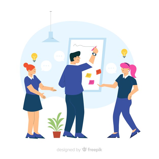 Página de destino do brainstorming de conceito