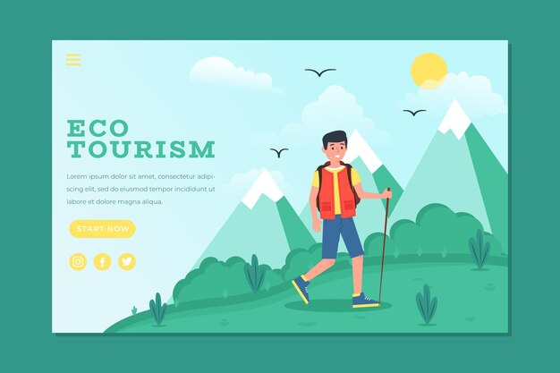 Página de destino do ecoturismo