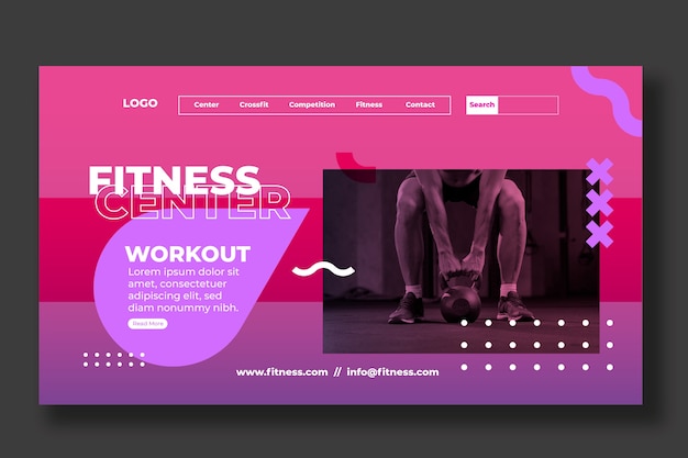 Página inicial de gradiente fitness