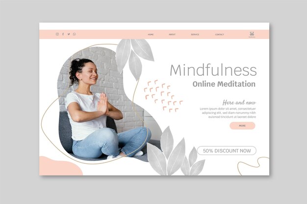 Página inicial de meditação e atenção plena