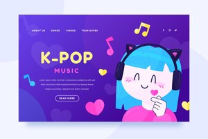 Página inicial de música k-pop