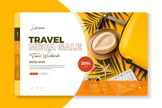 Página inicial de venda de viagens
