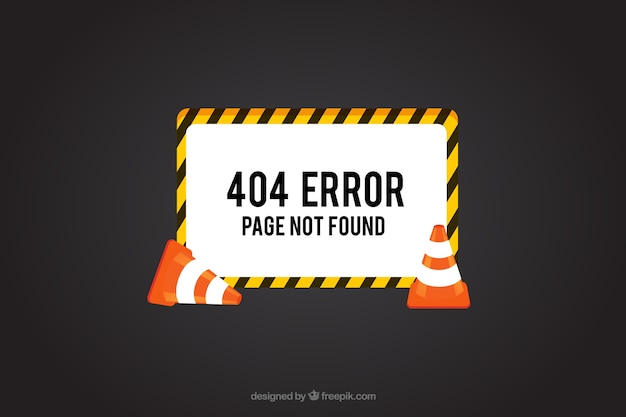 Vetor grátis página não encontrada, erro 404