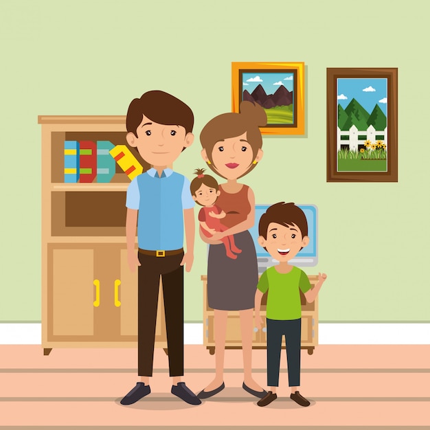 pais de família em cena de lugar de casa