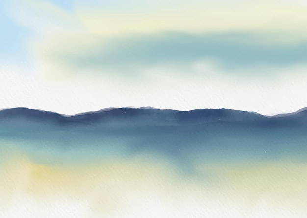 Vetor grátis paisagem mínima em aquarela pintada à mão