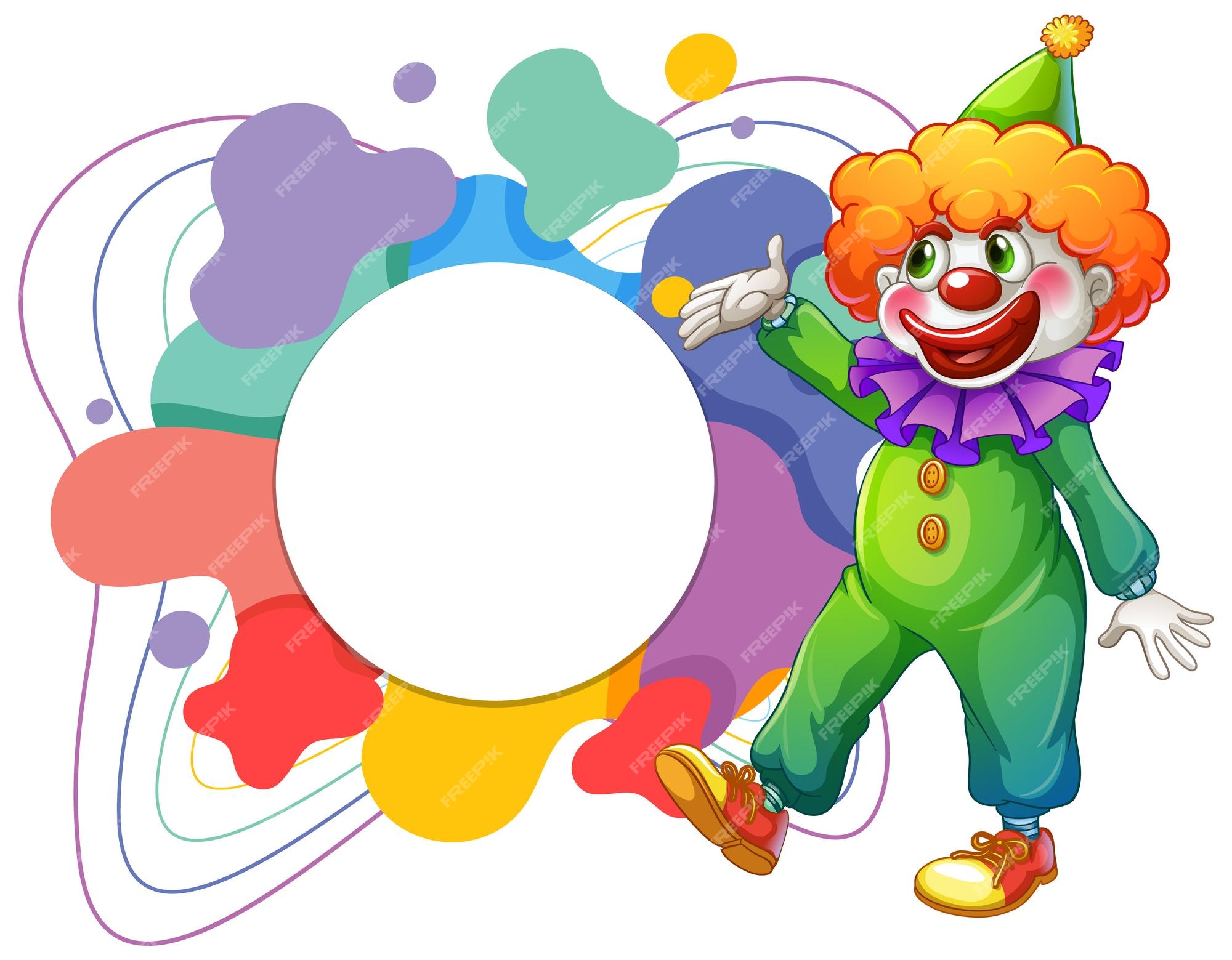 Design PNG E SVG De Personagem De Circo Palhaço Colorido Para