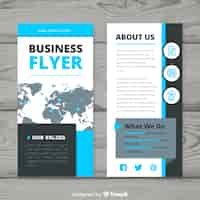 Vetor grátis panfleto colorido de negócios com design abstrato