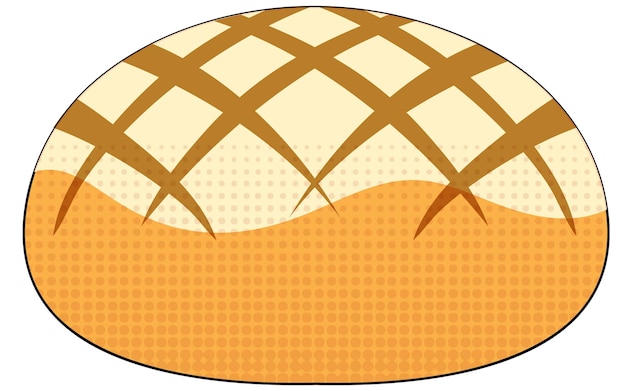 Vetor grátis pão no fundo branco