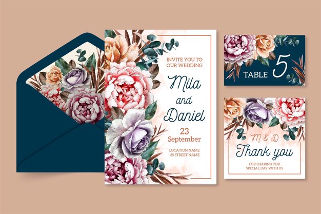 Papel de carta dramático em aquarela