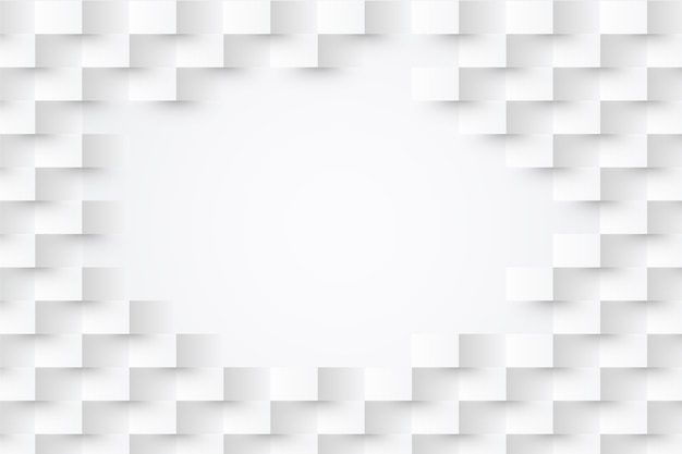 Vetor grátis papel de parede abstrato branco no conceito de papel 3d