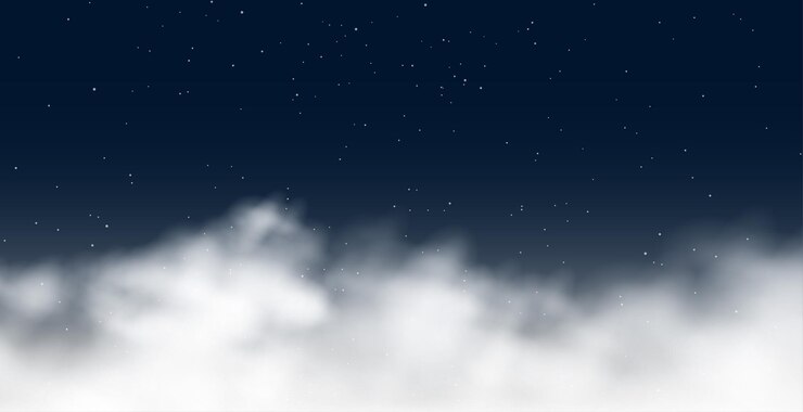 Vetor grátis papel de parede de fundo de clima fumegante com céu noturno