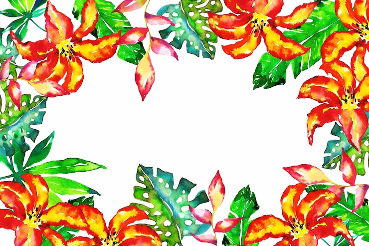 Vetor grátis papel de parede floral exótico colorido