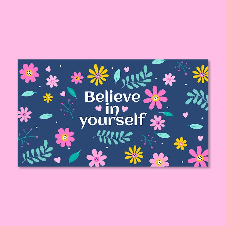 Vetor grátis papel de parede motivacional floral criativo