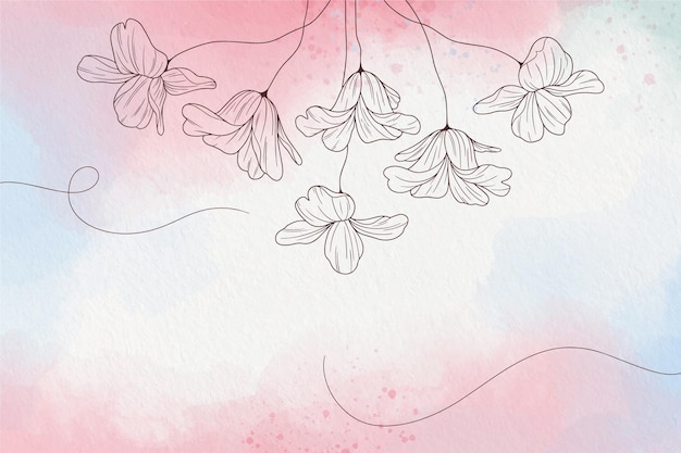 Papel de parede pastel macio com flores