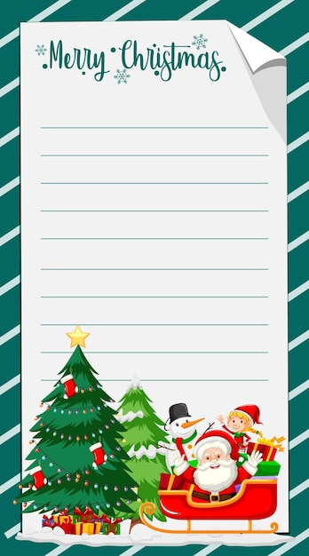 Vetor grátis papel vazio decorado com tema de natal