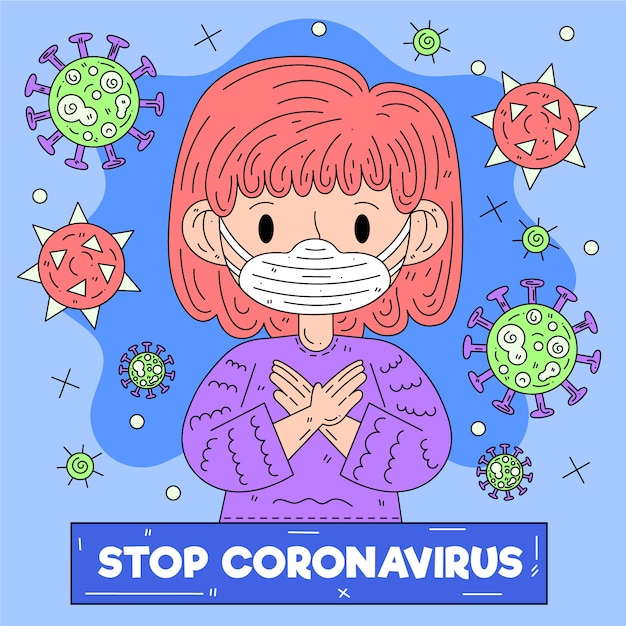 Parar a ilustração do coronavírus