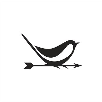 Pardal logo design pássaro animal