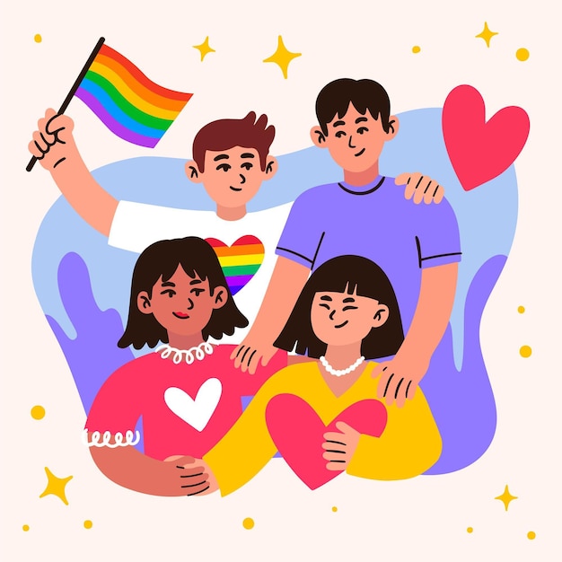 Vetor grátis pare o conceito de ilustração de homofobia