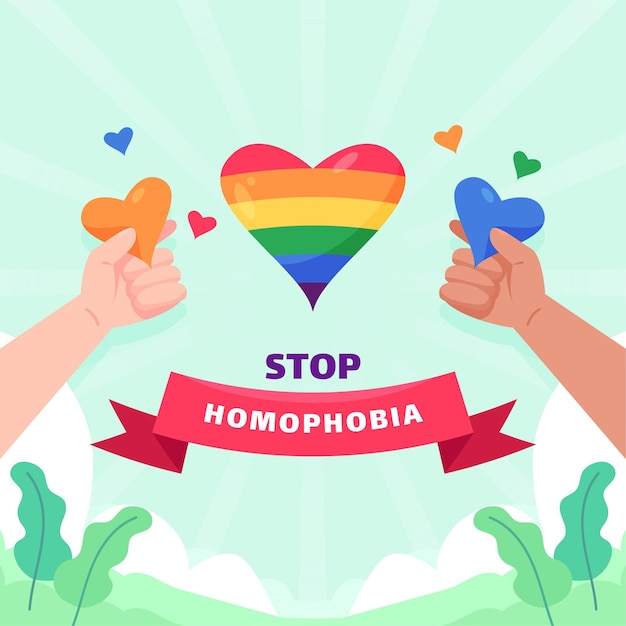 Pare o conceito ilustrado de homofobia