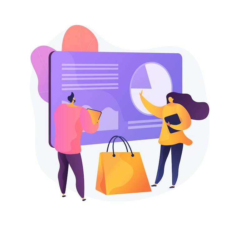 Vetor grátis participação nos negócios, cálculo de dividendos, relação percentual. tamanho da contribuição, valor do depósito, contabilidade e auditoria. personagens de desenhos animados para acionistas. ilustração em vetor conceito metáfora isolado.