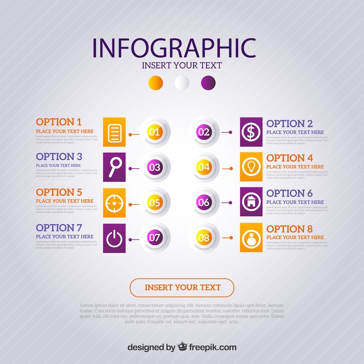 Vetor grátis passos infográficos de estilo realista