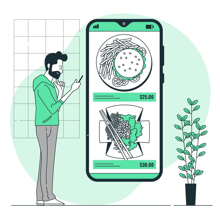 Vetor grátis peça a ilustração do conceito de comida