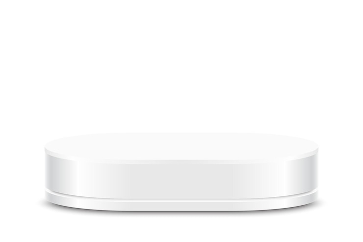 Vetor grátis pedestal de pódio branco 3d para exibir prêmios de apresentações de produtos