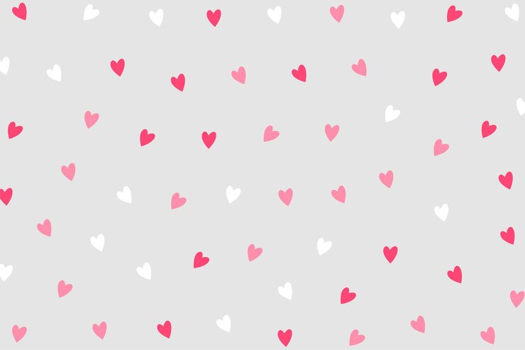 Vetor grátis pequeno padrão de coração de amor fundo para embrulhar papel de impressão