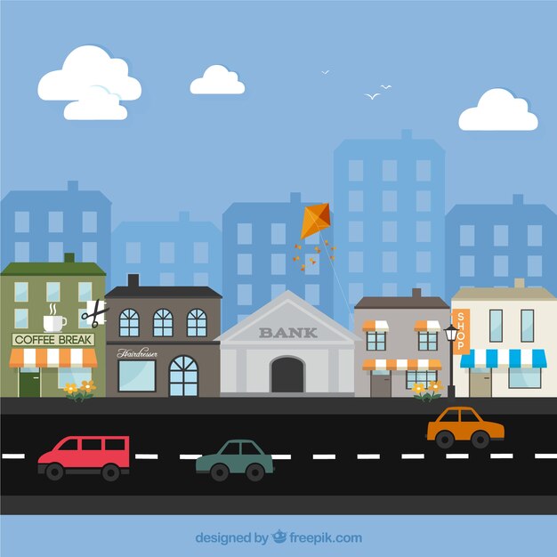Pequeno paisagem cidade