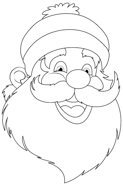 Vetor grátis personagem de desenho animado com barba alegre