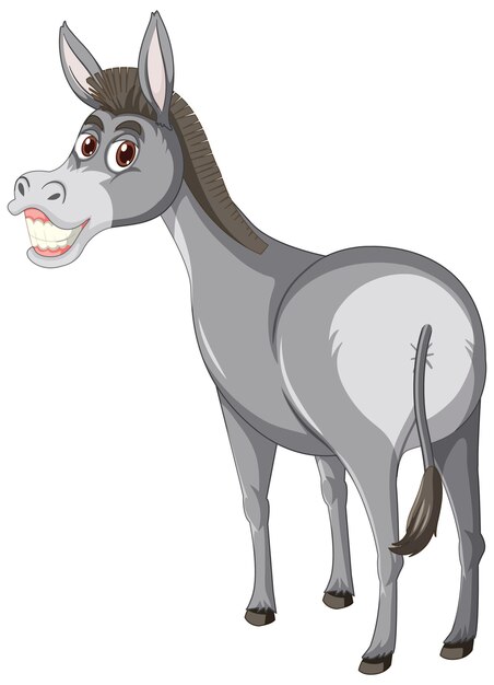 Personagem de desenho animado de burro