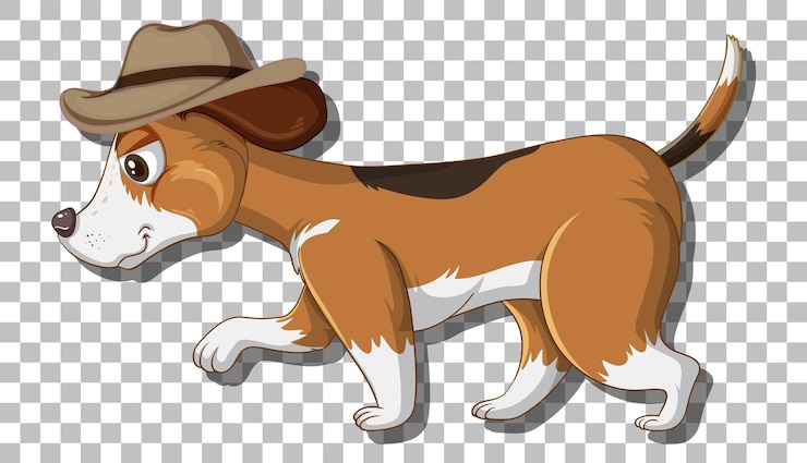 Vetor grátis personagem de desenho animado de cachorro beagle