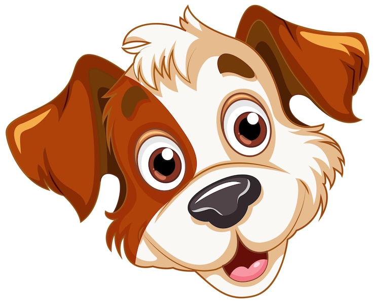 Vetor grátis personagem de desenho animado de cão bonito