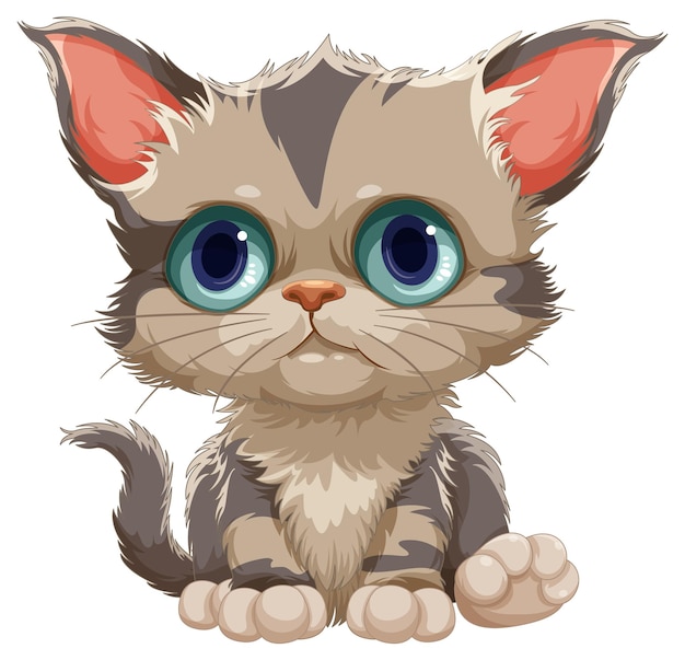 Vetor grátis personagem de desenho animado de gato bonito