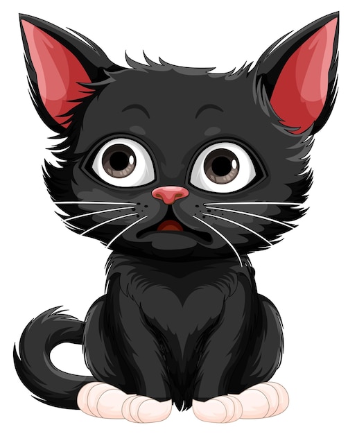 Vetor grátis personagem de desenho animado de gato bonito