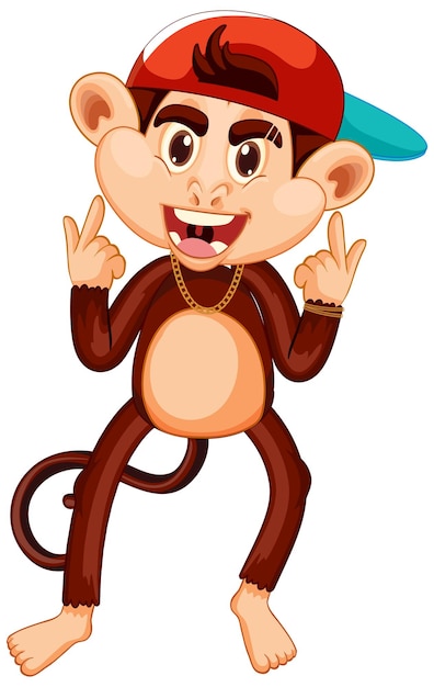 Personagem de desenho animado de macaco swag