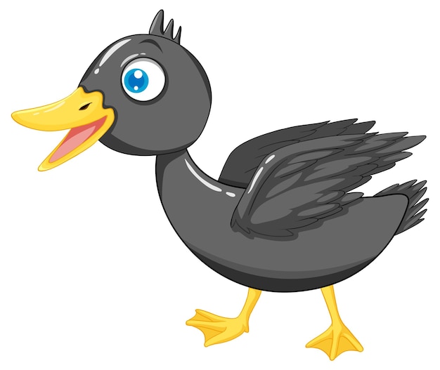 Personagem de desenho animado de pato