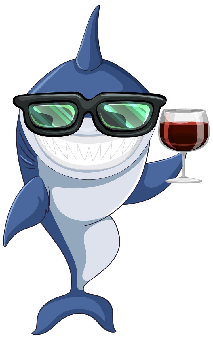 Vetor grátis personagem de desenho animado de tubarão sorridente